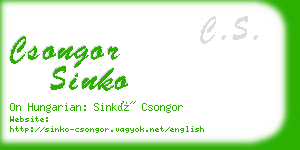 csongor sinko business card